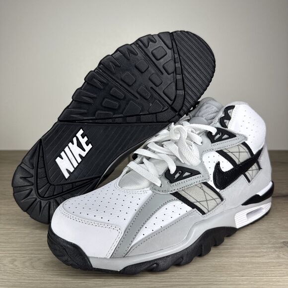 Nike Air Trainer SC High Men's Shoes White Grey Black HJ9106-100 Size 8 - Picture 1 of 16
